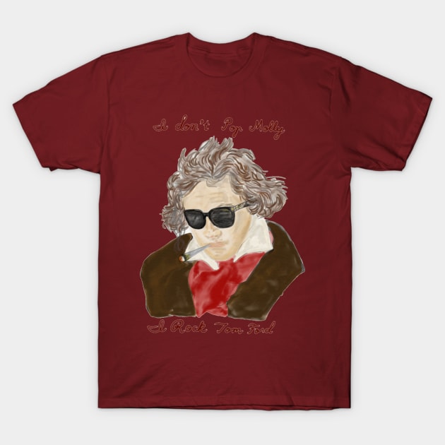 Edgy Ludwig van Beethoven T-Shirt by isarol